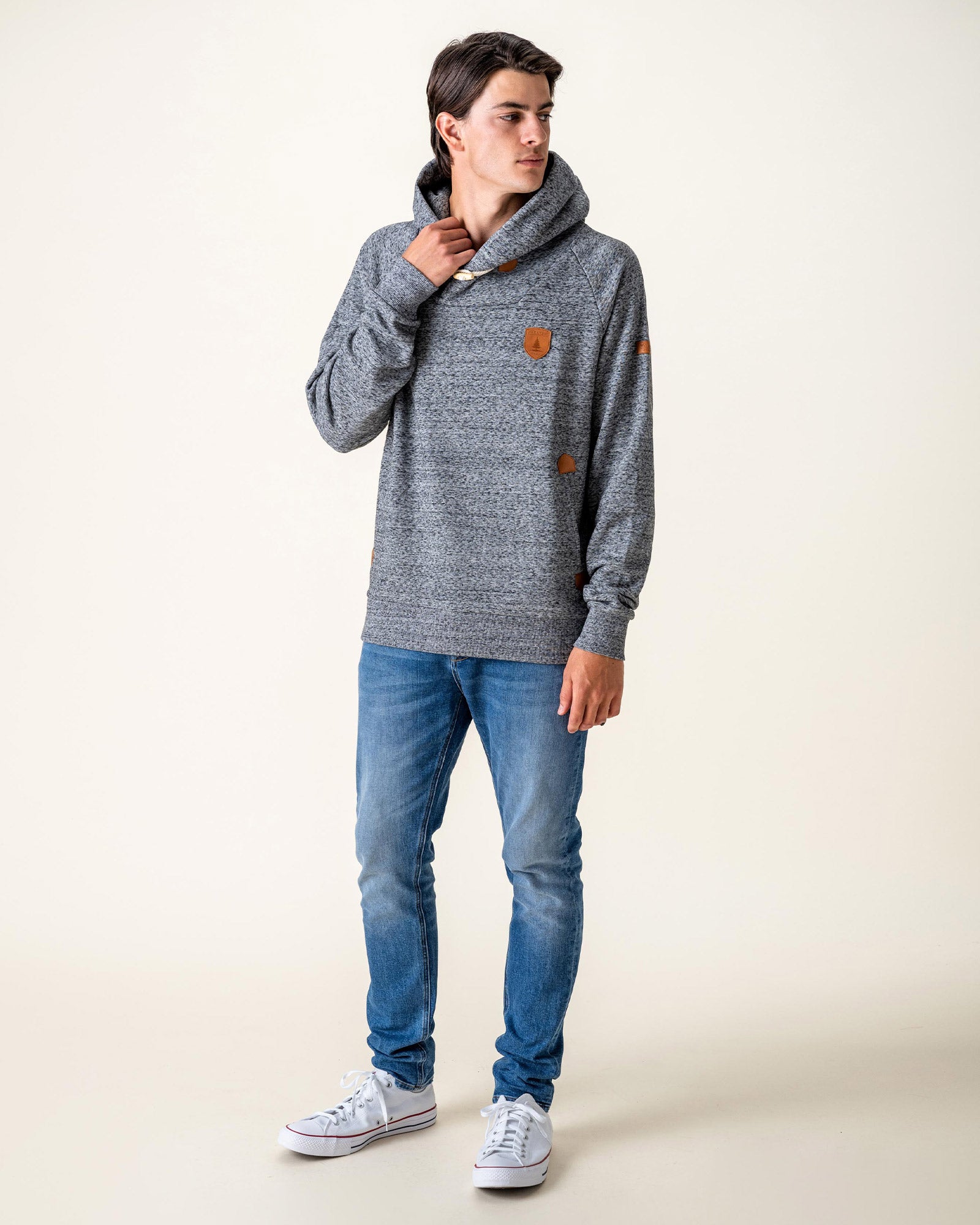 Aron Grey Space Dye Hoodie Secondary image