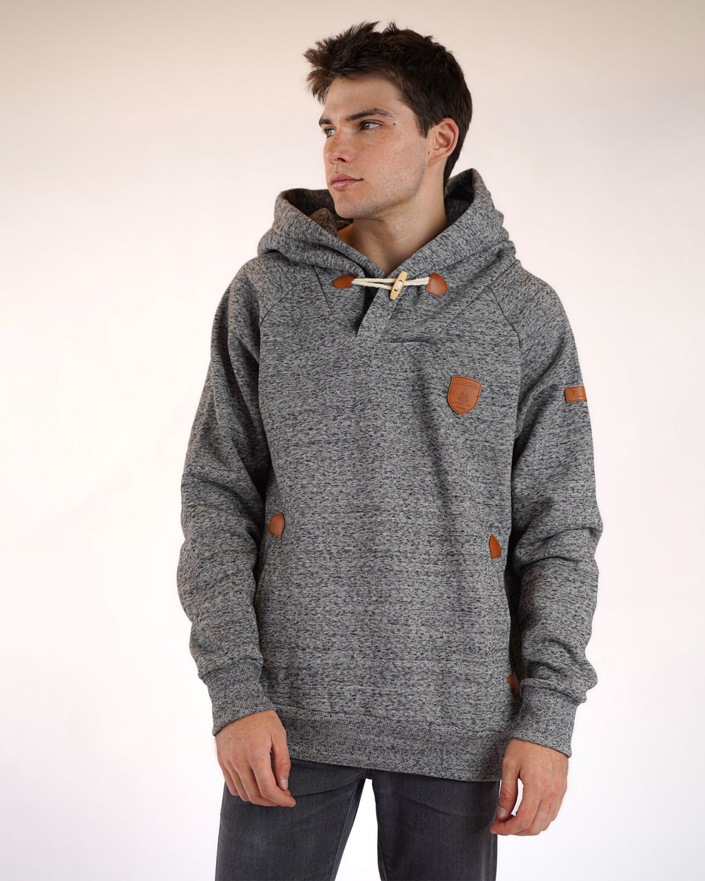Aron Grey Space Dye Hoodie