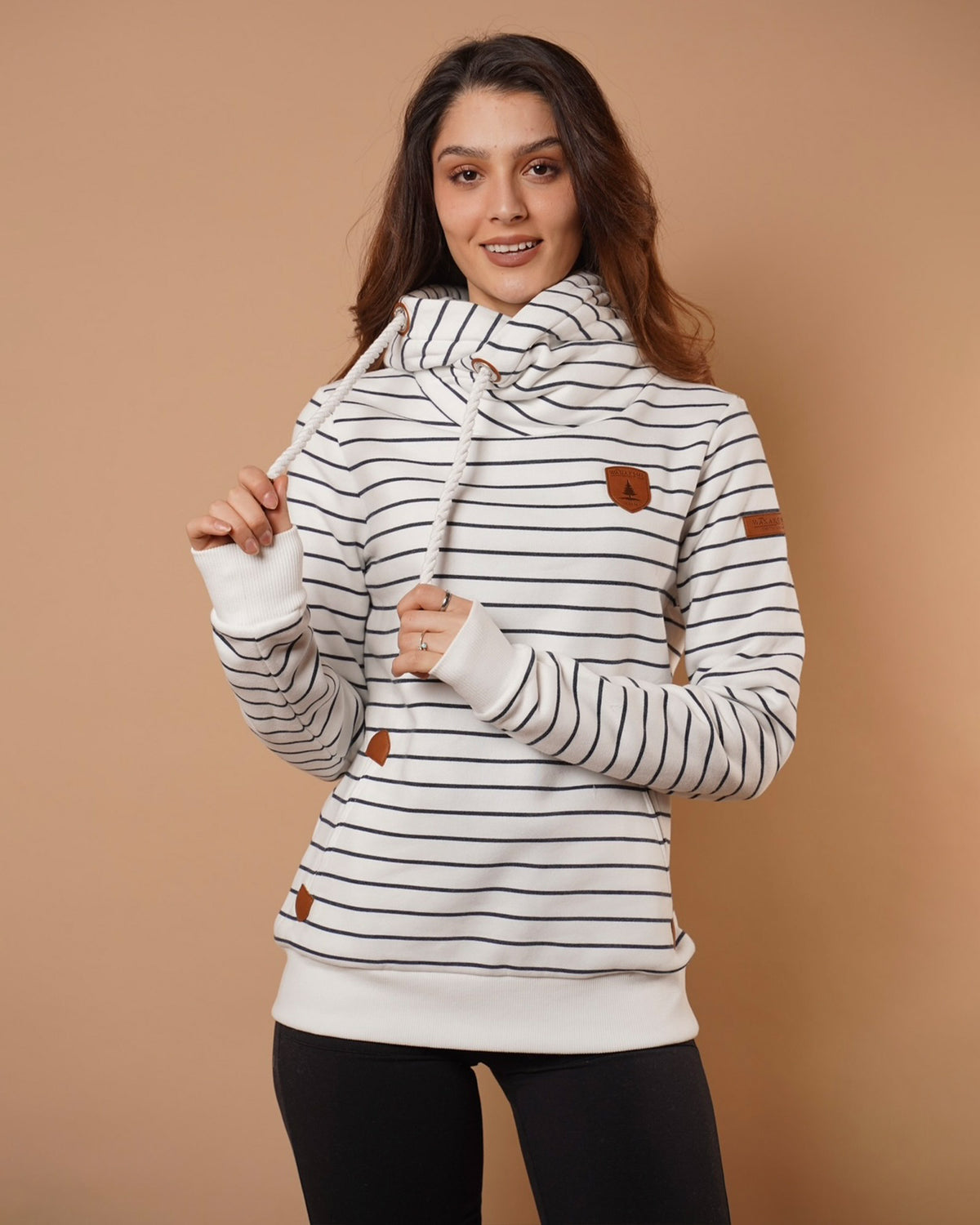 Artemis Ivory Stripe Hoodie Main image