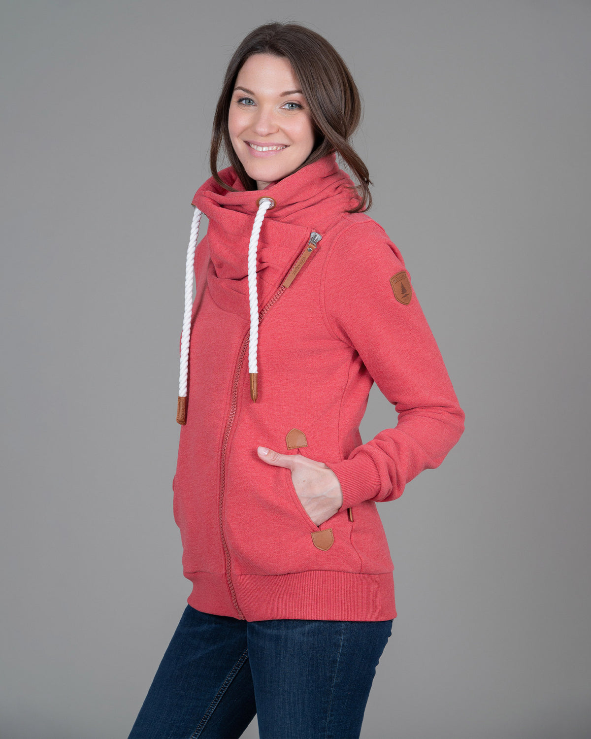 Hestia Rosso Full-Zip Sweatshirt