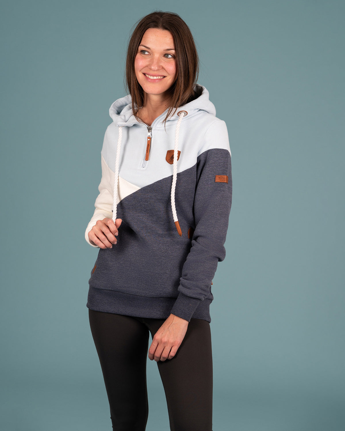 Roxy Navy Mix Half-Zip Hoodie