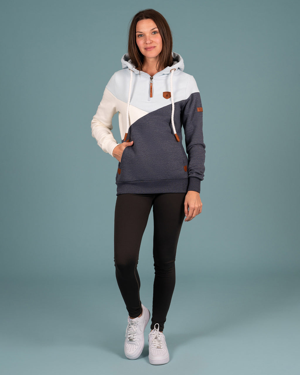 Roxy Navy Mix Half-Zip Hoodie