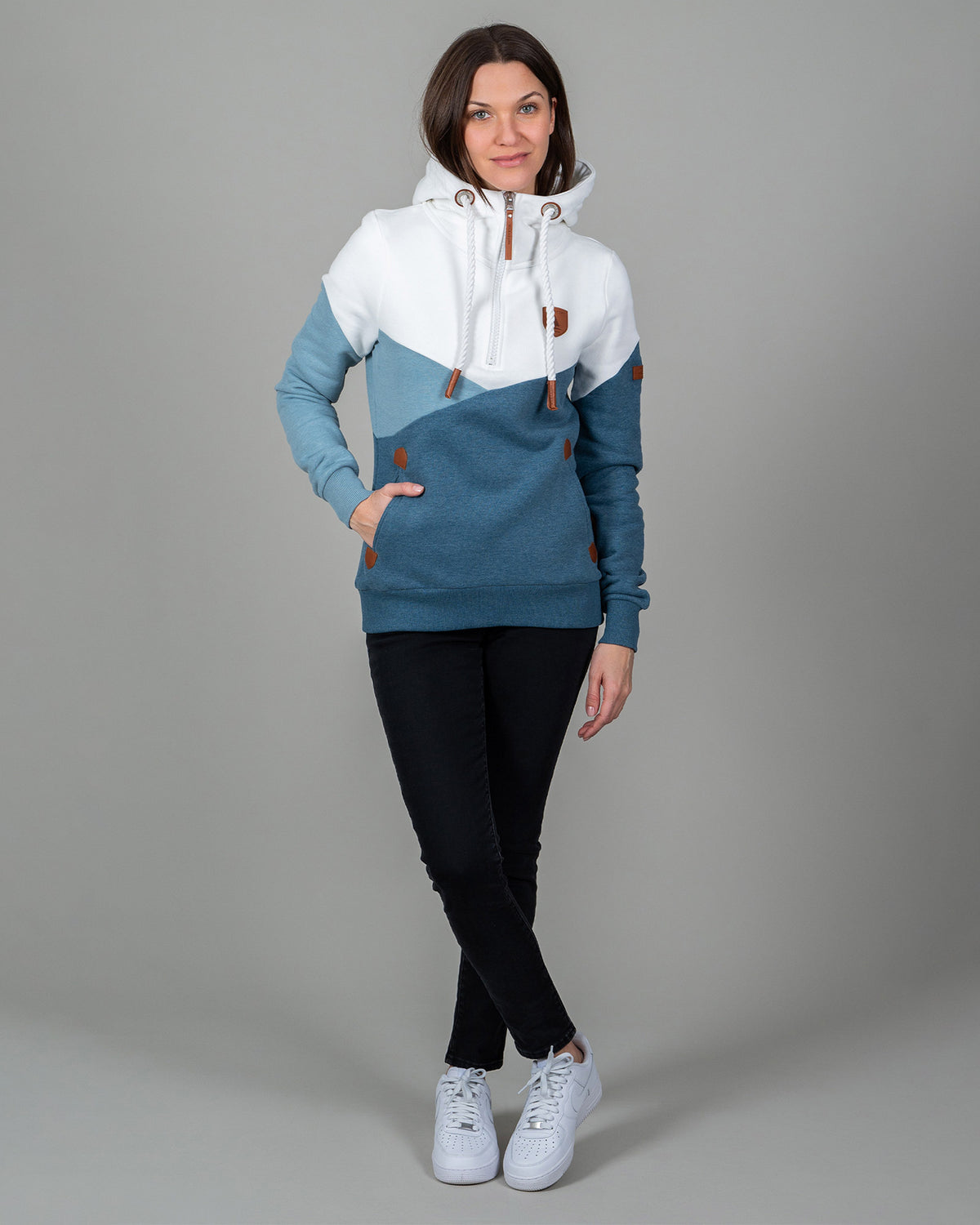 Roxy Indigo Fade Mix Half-Zip Hoodie