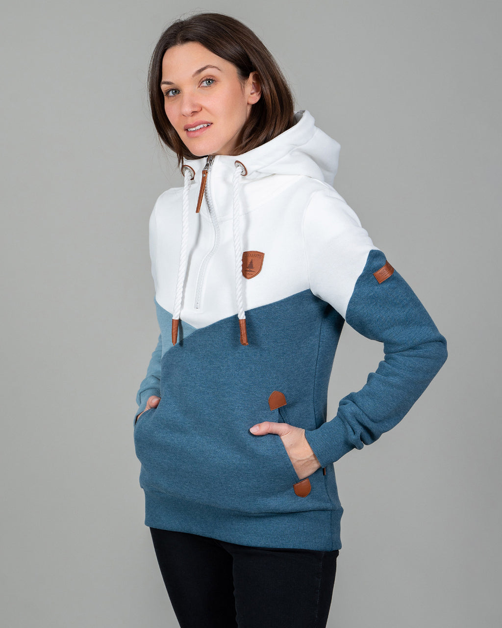 Roxy Indigo Fade Mix Half-Zip Hoodie