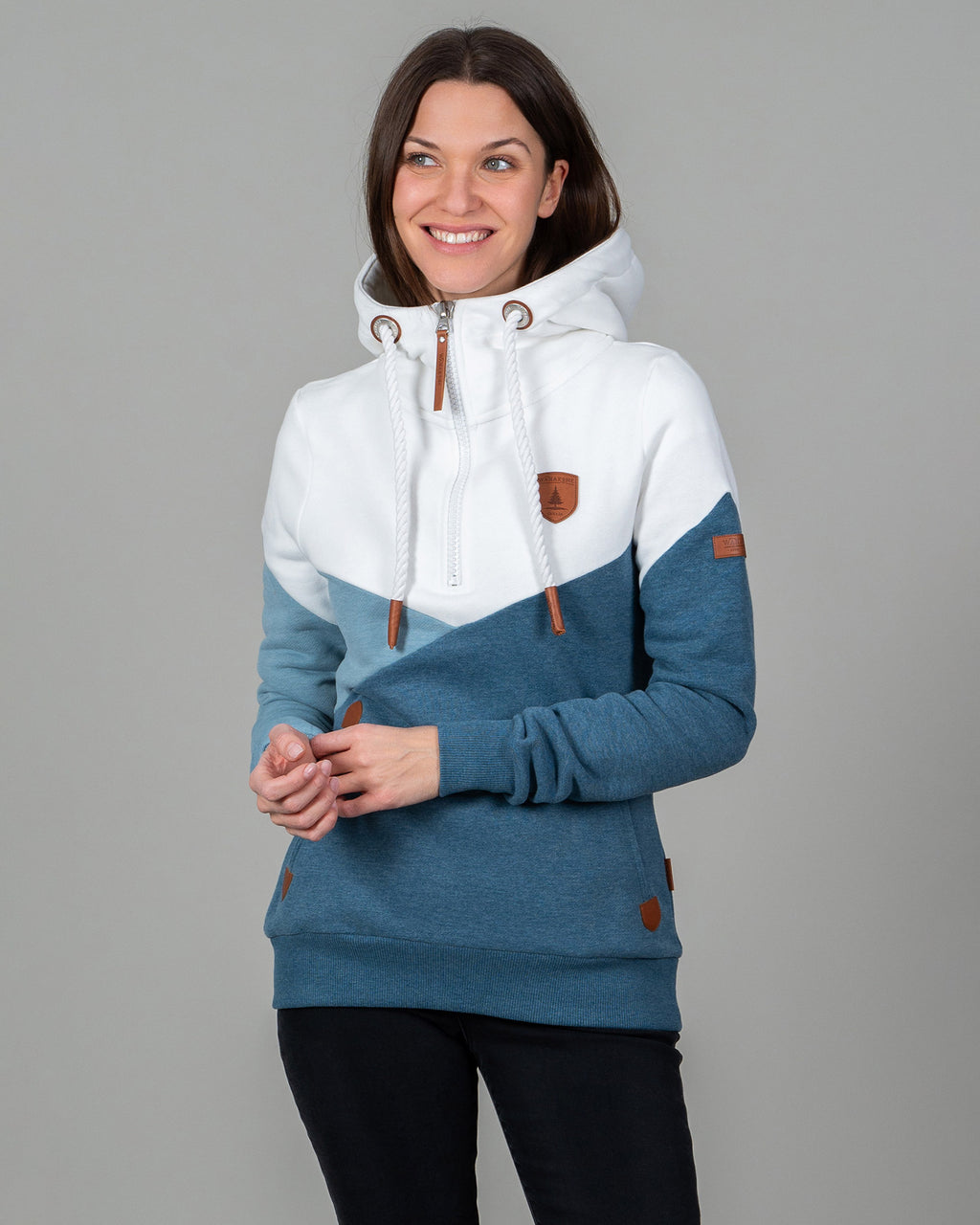 Roxy Indigo Fade Mix Half-Zip Hoodie