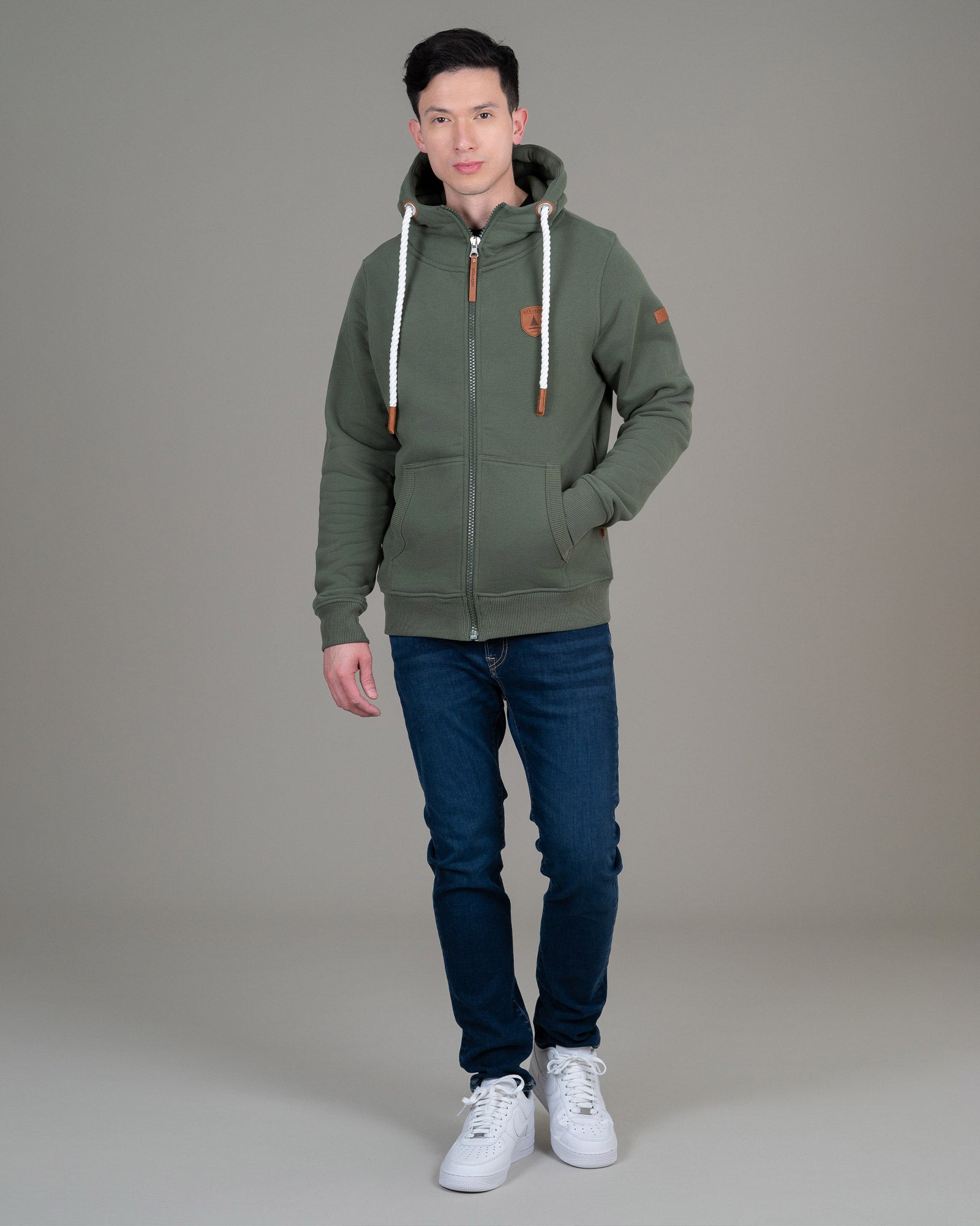 Zeus Moss Green Full-Zip Hoodie Secondary image